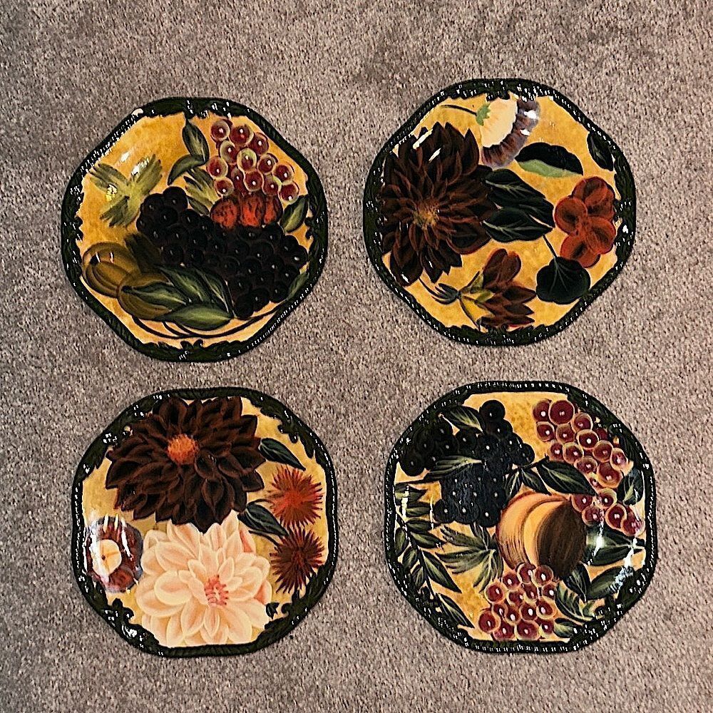 Rare! Vintage Raymond Waites Certified International Renaissance Dessert Plates!